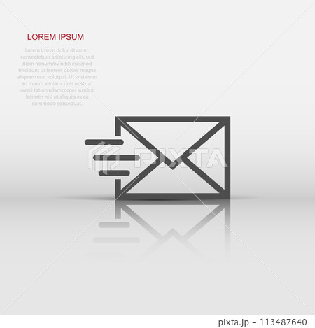 Mail envelope icon in flat style. Email message vector illustration on white isolated background. Mailbox e-mail business concept. Mail envelope icon in flat style. Email message vector illustration on white isolated background. Mailbox e-mail business concept. 113487640