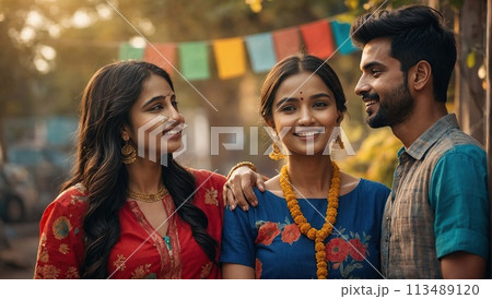 Young people talking and laughing. friendship 113489120