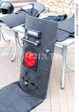 Russian police special heavy protective shield 113489158