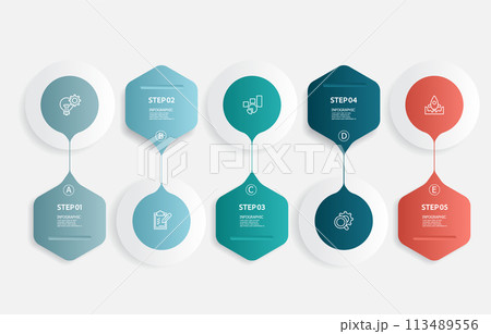 infographics circle and hexagon balloon timeline business workflow report template background infographics circle and hexagon balloon timeline business workflow report template background 113489556