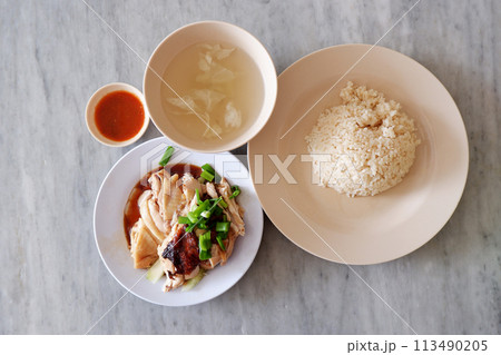 海南鶏飯　チキンライス 113490205