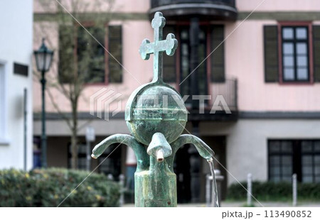 old bell on a street 113490852