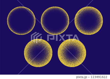Circle dot vector pattern background digital...のイラスト素材 [113491822] - PIXTA