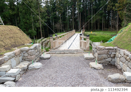 箕輪城　本丸と蔵屋敷をつなぐ木橋 113492394