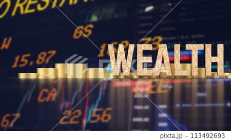 The wealth and coins for Business concept 3d rendering. The wealth and coins for Business concept 3d rendering. 113492693