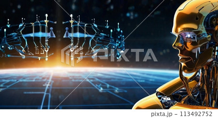 近未来のAIテクノロジー ロボット アンドロイド 113492752