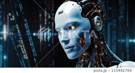 未来のアンドロイド AI ロボットのイラスト素材 [113492789] - PIXTA