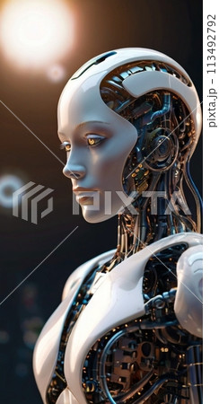 未来のアンドロイド AI ロボットのイラスト素材 [113492792] - PIXTA