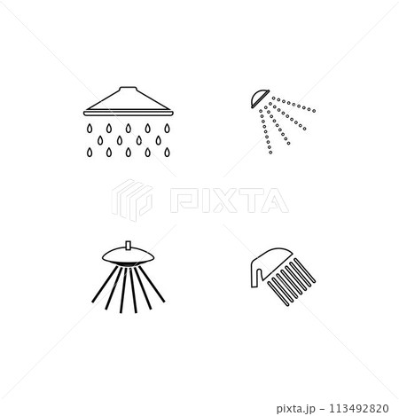shower icon shower icon 113492820