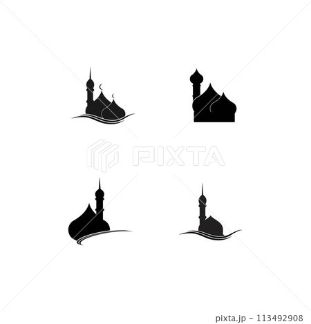 mosque logo mosque logo 113492908