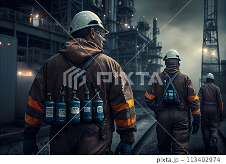 Workover rig working on a previously drilled well trying to restore production through repair.  113492974