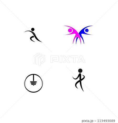 fitness logo fitness logo 113493089