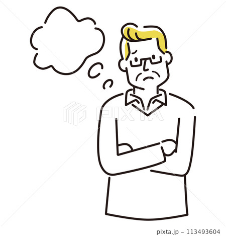 定番 伝わる 人物イラスト こんなお悩みありませんか? 50代60代の悩み 定番 伝わる 人物イラスト こんなお悩みありませんか? 50代60代の悩み 113493604