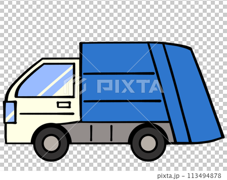 簡易垃圾車插畫素材 113494878