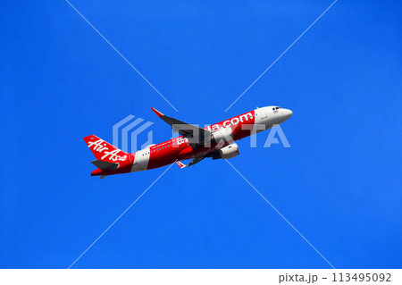 エアアジアA320離陸上昇 113495092