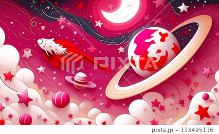 幻想的でラブリーな宇宙の世界 幻想的でラブリーな宇宙の世界 113495116