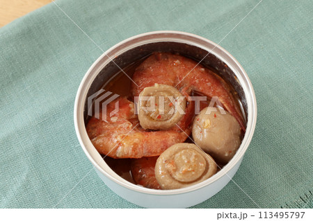 海老のアヒージョの缶詰 113495797
