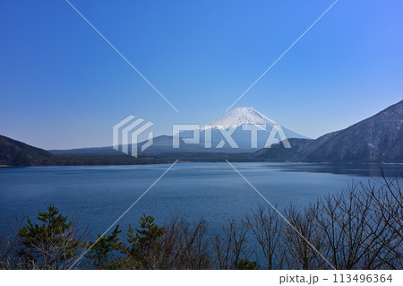 富士山と本栖湖 113496364