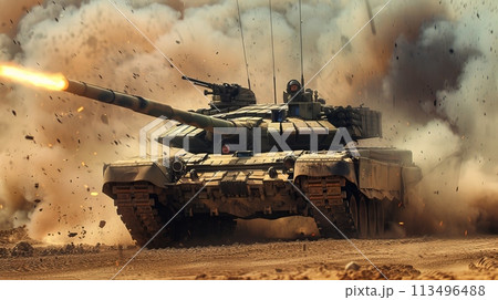 Tank With Rocket on Topのイラスト素材 [113496488] - PIXTA