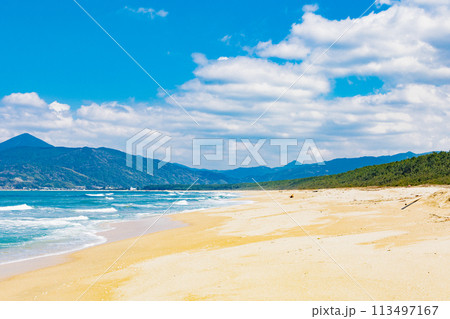 虹の松原と壮大な海 113497167