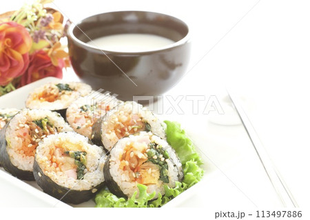 キンパとマッコリ 113497886