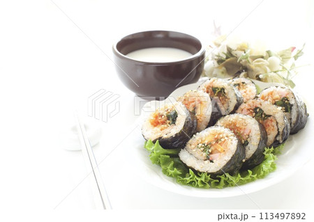 キンパとマッコリ キンパとマッコリ 113497892