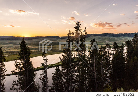 Yellowstone river outlook at Hayden Valley Yellowstone river outlook at Hayden Valley 113498652