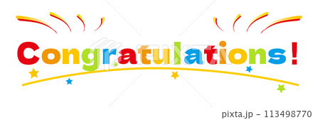 congratulationsのカラフルなロゴ 113498770