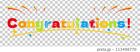 congratulationsのカラフルなロゴ 113498770