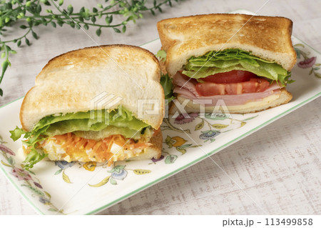 サンドイッチ　サンドイッチ皿 113499858