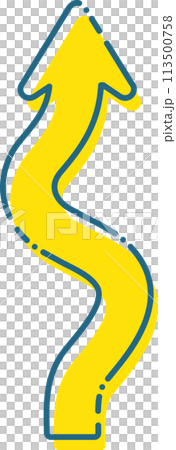 Arrows and directions winding through the air 113500758