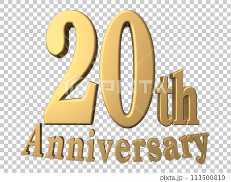 3DCG characters "20th Anniversary/20th Anniversary" Gold, Gold 113500810
