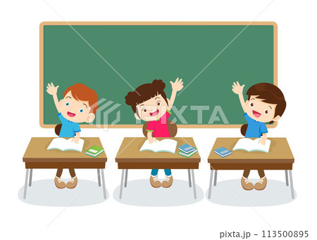 students and teacher in classroom students and teacher in classroom 113500895