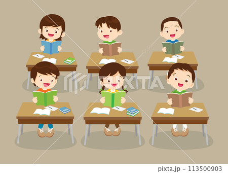 students and teacher in classroom students and teacher in classroom 113500903