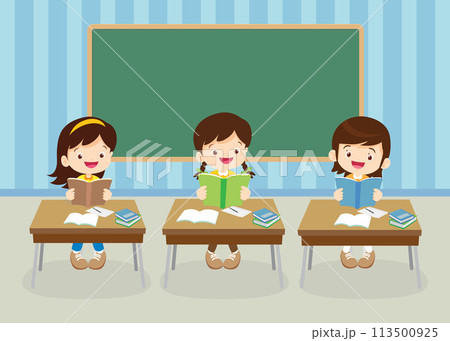 students and teacher in classroom students and teacher in classroom 113500925
