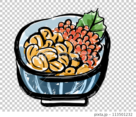 Sea urchin potatoes on rice Sea urchin potatoes on rice 113501232