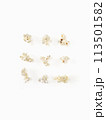 Popcorn set layout isolated on white background  113501582