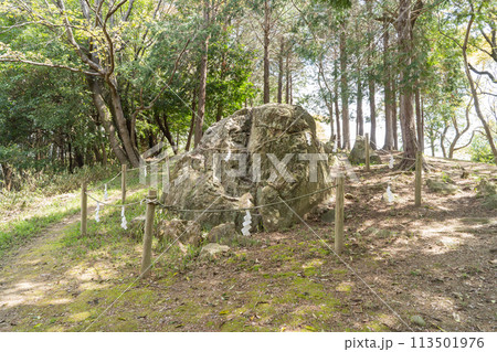 龍王山の山頂にある岩（岡山県岡山市） 113501976