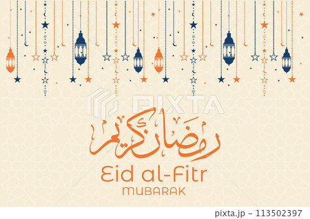 Vector Ramadan, Eid al-Fitr, Islamic background template Vector Ramadan, Eid al-Fitr, Islamic background template 113502397
