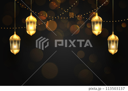 Vector Ramadan, Eid al-Fitr, Islamic background template 113503137