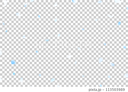 Background material_Watercolor cherry blossom snow_Blue 113503989