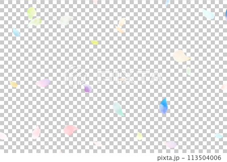 背景素材_水彩花吹雪_カラフル 113504006