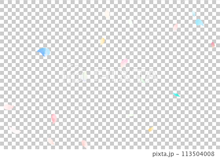 背景素材_水彩花吹雪_カラフル 113504008