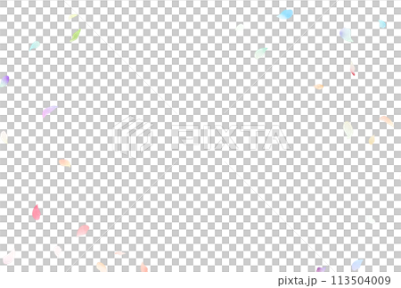 背景素材_水彩花吹雪_カラフル 113504009