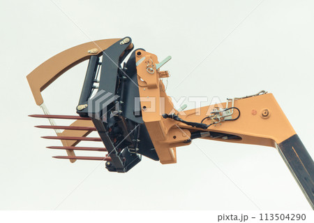Industrial or agricultural loader machine using for transport bales of straw 113504290