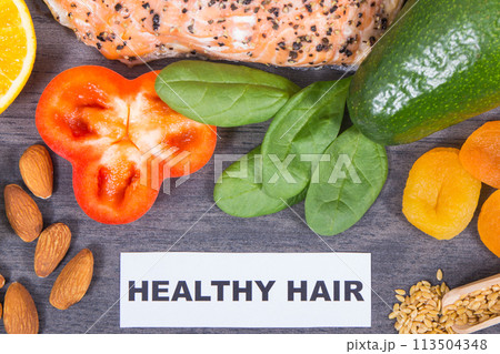 Various nutritious products or ingredients containing vitamins and minerals 113504348