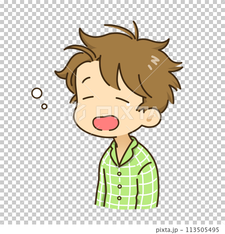 打呵欠的人醒來 113505495