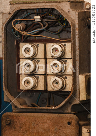 Fuse box in garage. Fuse box in garage. 113505523