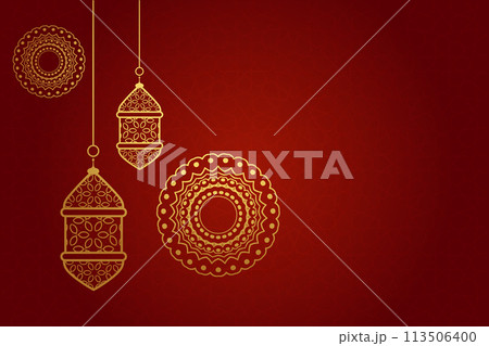 Vector Ramadan, Eid al-Fitr, Islamic background template Vector Ramadan, Eid al-Fitr, Islamic background template 113506400