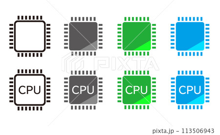 半導体のアイコンセット 113506943